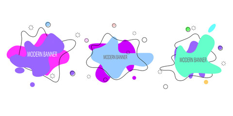 modern abstract vector banners with Flat geometric shapes vector