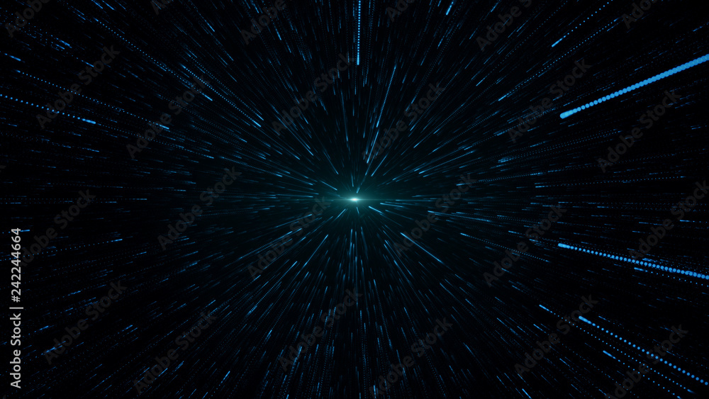 Poster digital speed data technology with ray light flare effect background
