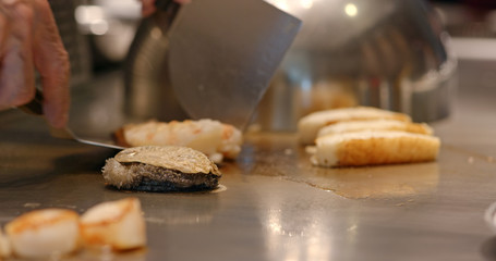 Teppanyaki in restaurant