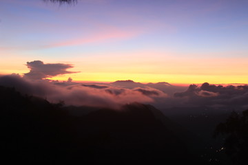 beutiful landsape sunrise over the Bromo mountain