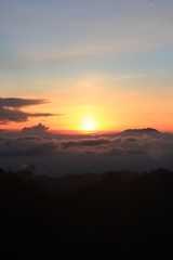 beutiful landsape sunrise over the Bromo mountain