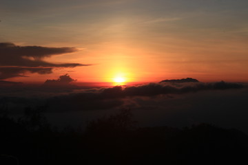 beutiful landsape sunrise over the Bromo mountain