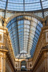 Gallery Vittorio Emanuele II, luxury shopping mall, Milan, Italy