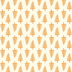 Vector seamless pattern with autumn leaves. - Vector