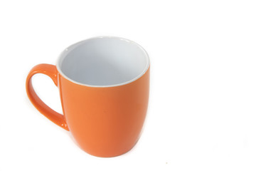 color cup isolated on white background. Isolated objects on white background. dishes for tea and coffee