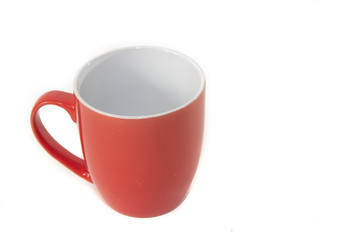 color cup isolated on white background. Isolated objects on white background. dishes for tea and coffee