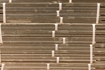 building material - bundle of corrugated cardboard