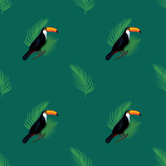 toucan seamless pattern illustration