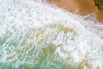 Sea wave beach aerial view beautiful amzing of nature