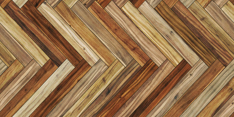 Seamless wood parquet texture horizontal herringbone brown various old