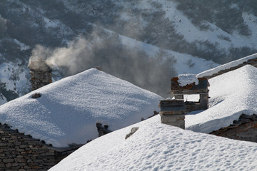 Toitures de chalets en Haute-Maurienne