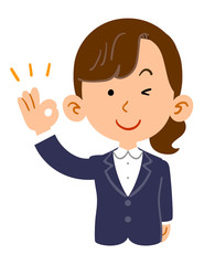 承認する女性　若者　ビジネス
