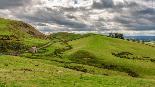 North Pennines landscape on the way between Dufton and High Cup Nick in Cumbria, England, UK