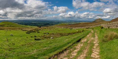 North Pennines landscape on the way between Dufton and High Cup Nick in Cumbria, England, UK