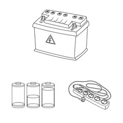Vector design of electricity and electric sign. Set of electricity and energy vector icon for stock.