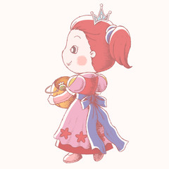 Girl in princess costume