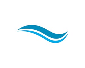 Water Wave Icon Logo Template