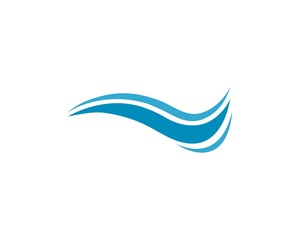 Water Wave Icon Logo Template