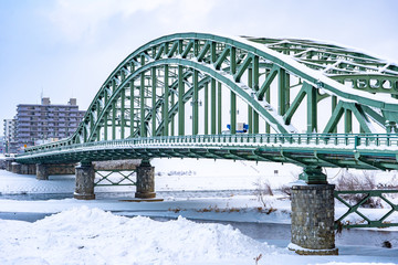 Obraz premium 冬の旭橋