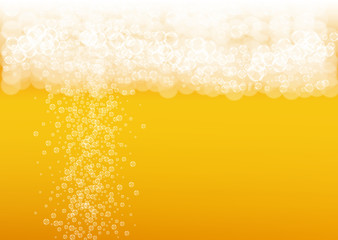 Craft beer background. Lager splash. Oktoberfest foam.