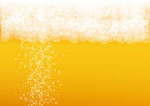 Craft beer background. Lager splash. Oktoberfest foam.