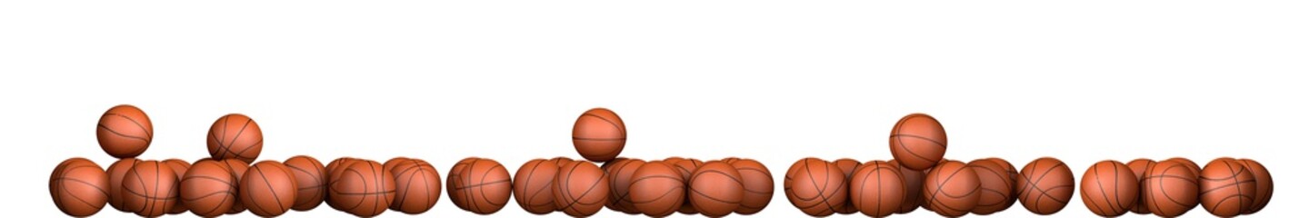 basketball balloon frame on a white background