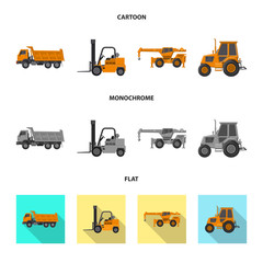 Vector illustration of build and construction icon. Set of build and machinery stock symbol for web.