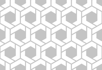 Abstract geometric pattern. A seamless vector background. White and grey ornament. Graphic modern pattern. Simple lattice graphic design.