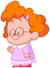 Little girl with glasses