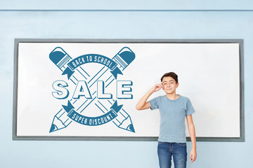 Werbung für Back to School Sale mit Discount