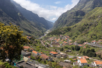 Fototapeta premium View the pass Boca da Encumeada on Madeira Island. Portugal