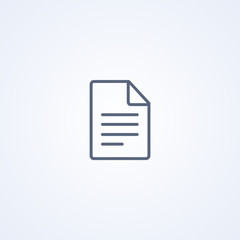 Document, file, vector best gray line icon