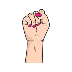 Woman's raised hand. Feminism symbol. Sisterhood concept. Women's rights symbol.Woman raised hand. Feminism symbol. Sisterhood concept. Women rights symbol. - 242260215