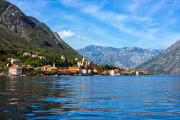 Fototapeta na wymiar Beautiful landscape of sea coast of Montenegro from boat trip