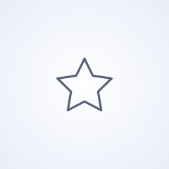 Obraz premium Star, vector best gray line icon