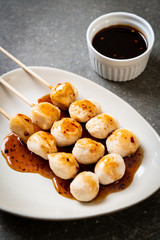  grilled pork meatballs with sweet chili sauce