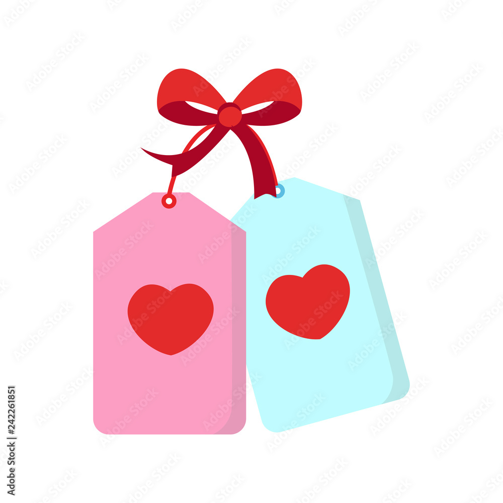 Poster valentines day label icon on white background for graphic and web design, modern simple vector sign.