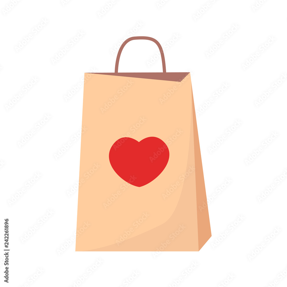 Poster valentines day gift icon on white background for graphic and web design, modern simple vector sign. 