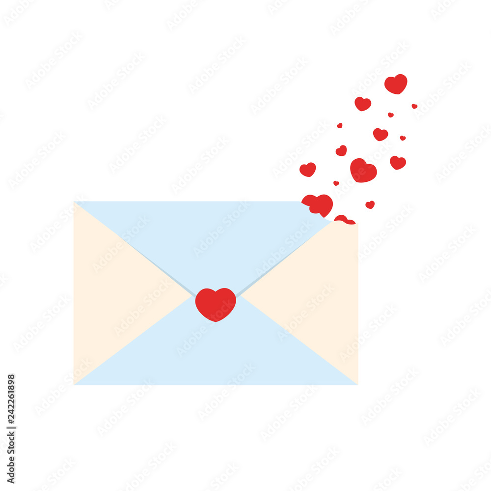 Poster valentines day love message icon on white background for graphic and web design, modern simple vecto