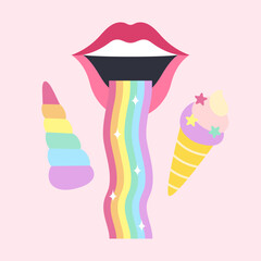 Cute unicorn photo booth party props vector © Rawpixel.com