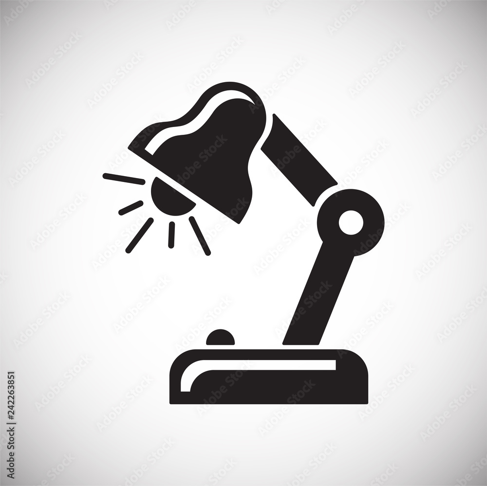 Poster Table lamp icon on white background for graphic and web design, Modern simple vector sign. Internet concept. Trendy symbol for website design web button or mobile app