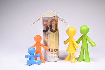 famille personne parents enfant argent logement