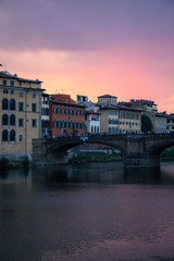 Fototapeta na wymiar Coucher de soleil de Florence