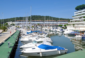 Hafen von Platja d`Aro an der Costa Brava,Katalonien,Spanien