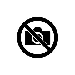 Prohibition sign (pictogram) / Do not use photographs 