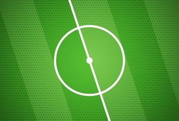 Cartoon soccer field vector background. Halftone football playground template. ESP10 © Oleg