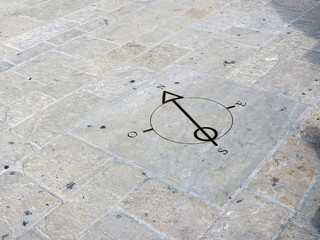 Compass on the stones of Liberty Square,  Republic of San Marino