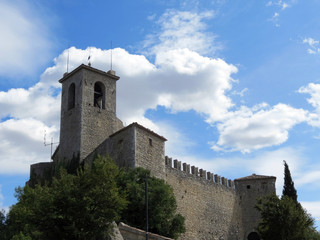 Powerful fortifications protect the tower of  Guaita, Republic of San Marino
