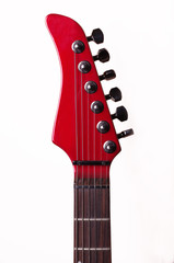 The head of the vulture of guitars. Isolated on white