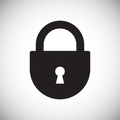 Lock icon on white background for graphic and web design, Modern simple vector sign. Internet concept. Trendy symbol for website design web button or mobile app